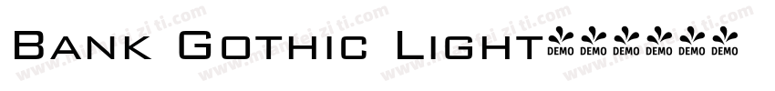 Bank Gothic Light字体转换